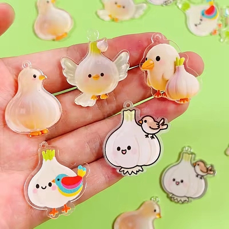 Printed Acrylic Pendants OACR-A043-01-1