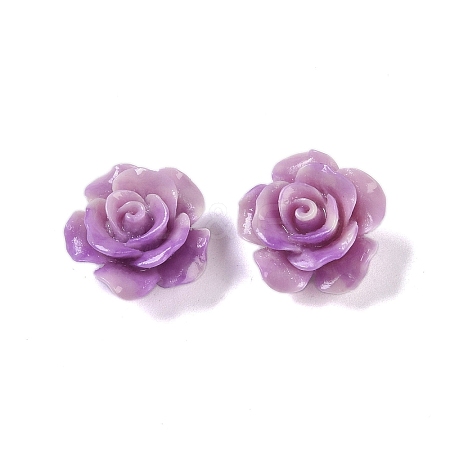 Synthetic Coral 3D Flower Rose Beads CORA-A005-14mm-27-1