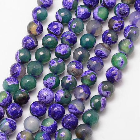 Natural Fire Crackle Agate Bead Strands G-K166-06F-6mm-11-1