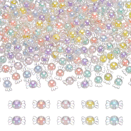 200Pcs Transparent Acrylic Beads TACR-UN0001-04-1