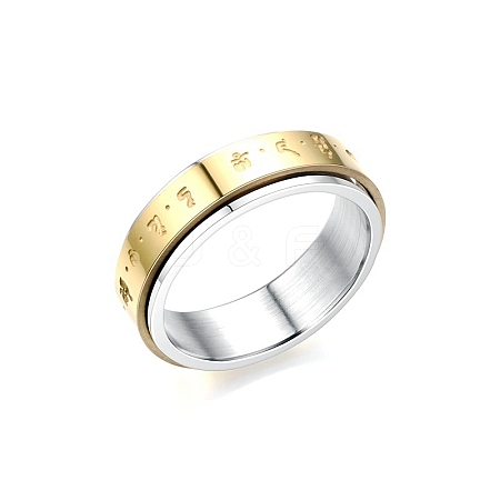 Rotating Titanium Steel Finger Rings for Women Men PW-WGDD1F1-02-1