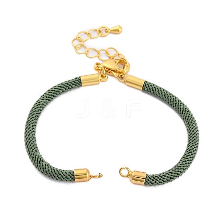 Nylon Cords Bracelet Makings Fit for Connector Charms AJEW-P116-02G-23-1