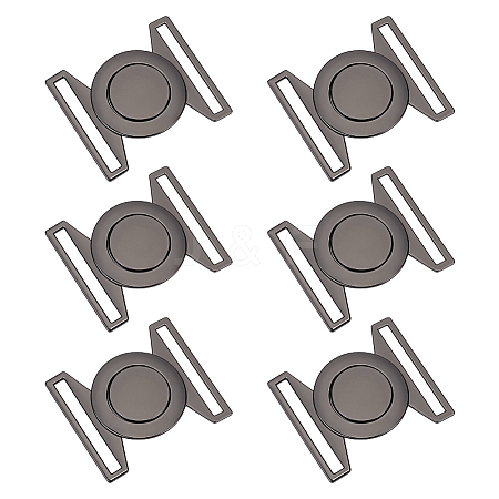 6 Sets Zinc Alloy Side Release Buckles FIND-BC0019-63B-1
