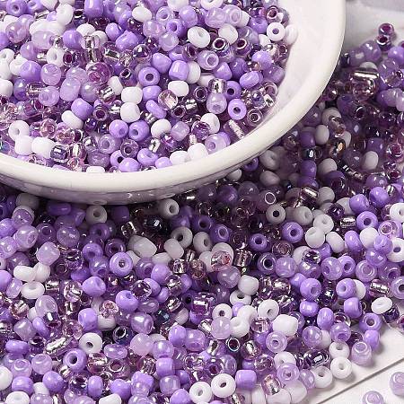 Opaque & Transparent Inside Colours Glass Seed Beads SEED-F004-01D-1