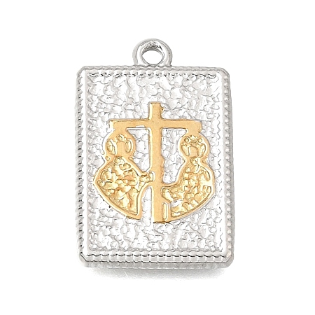 Two Tone 304 Stainless Steel Pendants STAS-D391-05GP-02-1