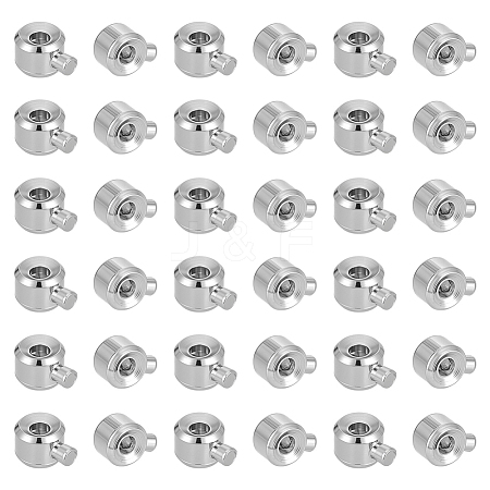60Pcs Brass Crimp Beads KK-UN0005-27-1