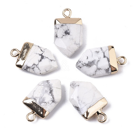 Natural Howlite Pointed Pendants G-N326-34L-1