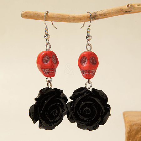 Halloween Alloy & Acrylic & Resin & Glass Dangle Earrings FS-WGA02EE-24-1