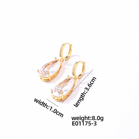 Elegant Fashion Earrings with Colorful Diamonds TJ6016-3-1