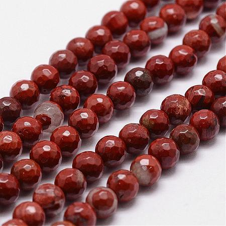 Natural Red Jasper Beads Strands G-D840-50-10mm-1