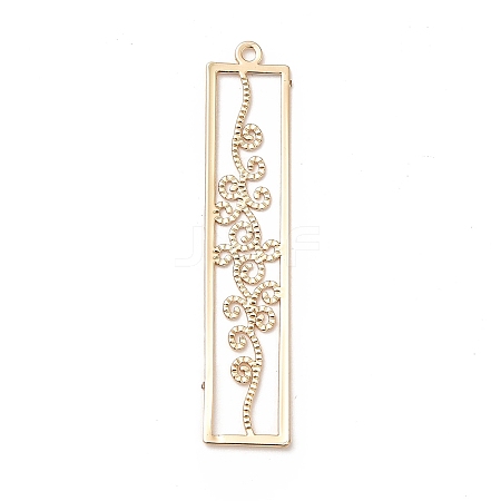 Rack Plating Brass Filigree Pendants KKC-K001-17KCG-1