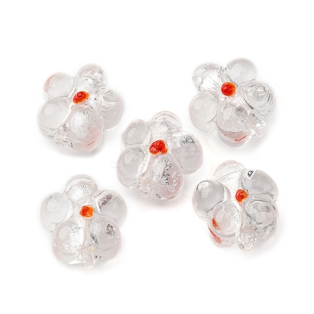 Handmade Silver Foil Glass Lampwork Beads FOIL-T001-02M-1