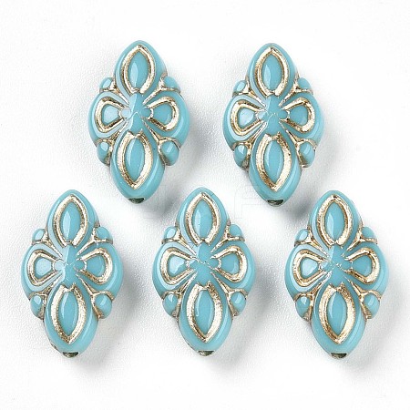 Plating Acrylic Beads OACR-S029-111-1