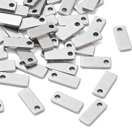 304 Stainless Steel Rectangle Charms SA-CBA97DF-06P-1