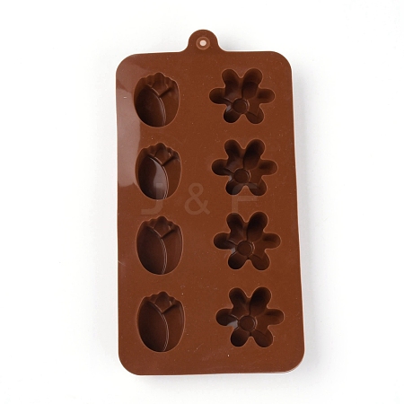 8-Cavity Floral Shaped Fondant Molds DIY-TAC0005-87-1