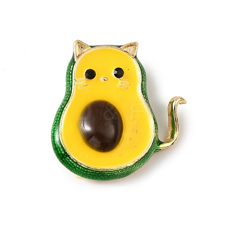 Golden Alloy Enamel Brooch JEWB-K018-32F-G-1