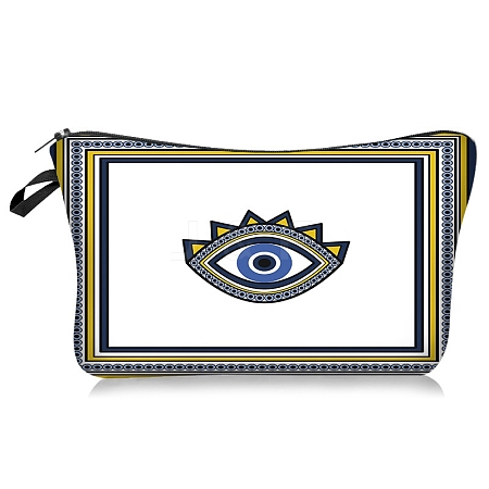 Evil Eye Pattern Polyester Cosmetic Pouches PW-WG16217-01-1