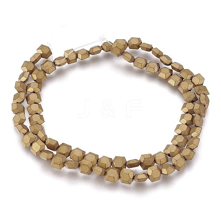 Electroplated Non-magnetic Synthetic Hematite Beads Strands G-P392-I05-1