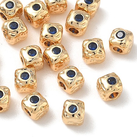SHEGRACE Brass Cubic Zirconia Beads XGRQ4H151-682G-C-1