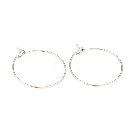 316L Surgical Stainless Steel Hoop Earring Findings STAS-G229-07P-02-1