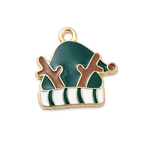 Christmas Alloy Enamel Pendants FIND-H055-17B-G01-1