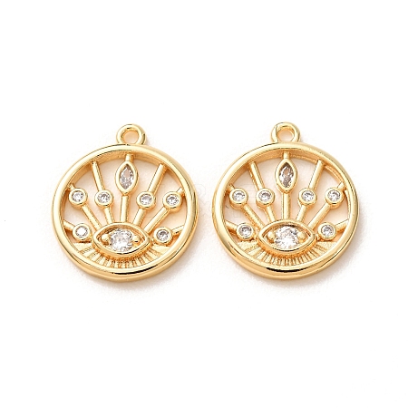 Brass Pave Cubic Zirconia Pendants KK-A304-29F-G-1