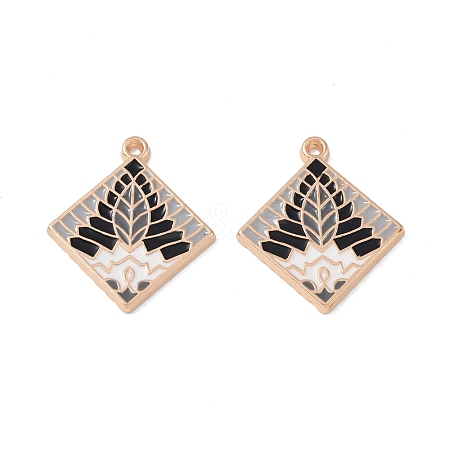 Rack Plating Alloy Enamel Pendants FIND-I038-04B-1