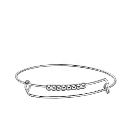 SHEGRACE Adjustable 304 Stainless Steel Expandable Bangles JB704A-1