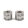Brass Micro Pave Cubic Zirconia Beads KK-K374-22P-1