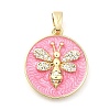 Brass Micro Pave Cubic Zirconia Pendants KK-P336-36G-02-1