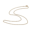 Ion Plating(IP) 304 Stainless Steel Cable Chain Necklace for Men Women NJEW-K245-024A-1