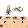 304 Stainless Steel Rhinestone Pendant STAS-U047-12G-3