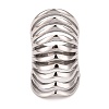 Non-Tarnish 304 Stainless Steel Chunky Hollow Ring for Women RJEW-B040-12B-P-3