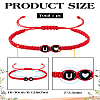 1Pc Adjustable Nylon Cord Braided Bracelets for Women Men BJEW-LP0001-31B-U-2