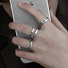 3Pcs Cross Adjustable Alloy Cuff Rings Sets FS-WG18371-04-2