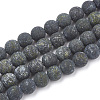 Natural Serpentine/Green Lace Stone Beads Strands G-T106-083-1