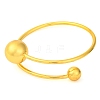 Brass Cuff Bangles for Women BJEW-F477-02G-02-2