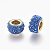 Handmade Polymer Clay European Beads CLAY-O002-01G-3