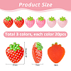 60Pcs 3 Colors Transparent Resin Cabochons RESI-HS0001-05-2