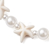 ABS Plastic Imitation Pearl Round Beads Stretch Bracelets BJEW-JB11869-01-3