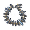 Electroplate Natural Quartz Crystal Beads Strands G-F800-B11-2