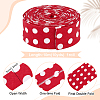 Polka Dot Printed Polyester Double Fold Bias Tape OCOR-WH0036-34B-2