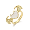 Heart with Wing Enamel Finger Rings RJEW-G337-05G-02-4