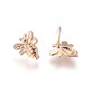 Brass Stud Earring Findings KK-F809-13KCG-2