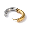 Two Tone 304 Stainless Steel Huggie Hoop Earrings EJEW-P250-01G-2