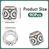 90Pcs Zinc Alloy European Beads FIND-SP0005-97B-2