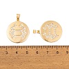 Brass Micro Pave Cubic Zirconia Pendants KK-E108-20G-3
