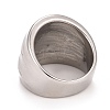 Non-Tarnish 304 Stainless Steel Textured Chunky Ring for Men Women RJEW-B040-16P-3