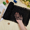 Polyester Leaf Lace Embroidery Fabrics DIY-WH20081-073A-3
