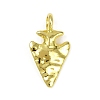 Textured Brass Pendants KK-M322-18G-1